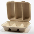 Sustainable 3-Section Fiber Taco Containers