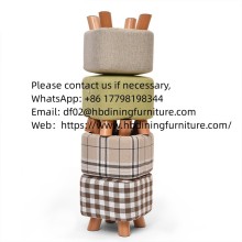 Dining Furniture Cheap Mushroom Stool Velvet Dining Room Dressing Room Fabric Small Stool