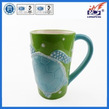 Factory Directly Ceramic Ocean Series Ceramic Turtle Mugs,Ocean Design Ceramic Turtle Cup