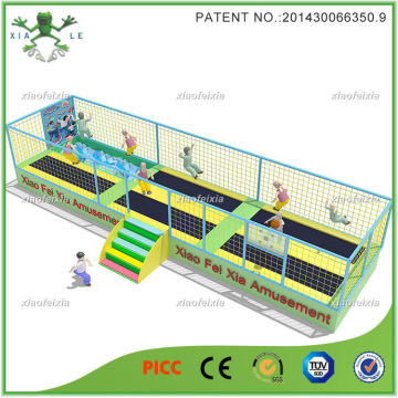 rectangle gym trampoline with safety net