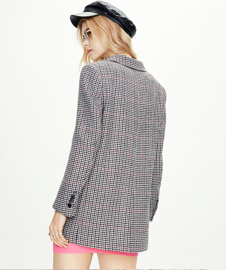 Ladies Vintage Plaid Blazer Suit