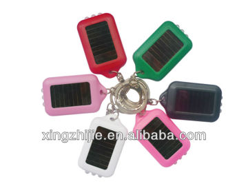 Solar Power Led Rechargeable Flash Light Key Chain