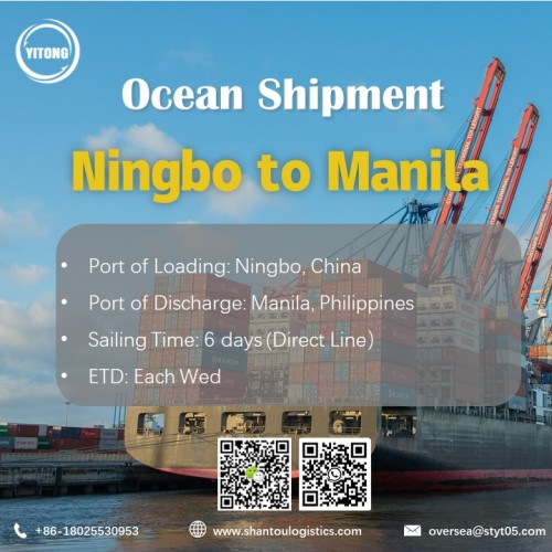 Freight di mare da Ningbo a Manila