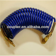 PU Pneumatic Hose Coiled Air Hose With Brass Quick Coupler