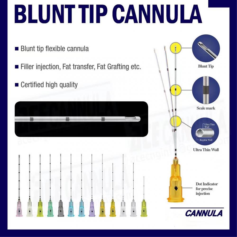 Blunt Tip Flexible Cannulas Specialized for Filler Injection
