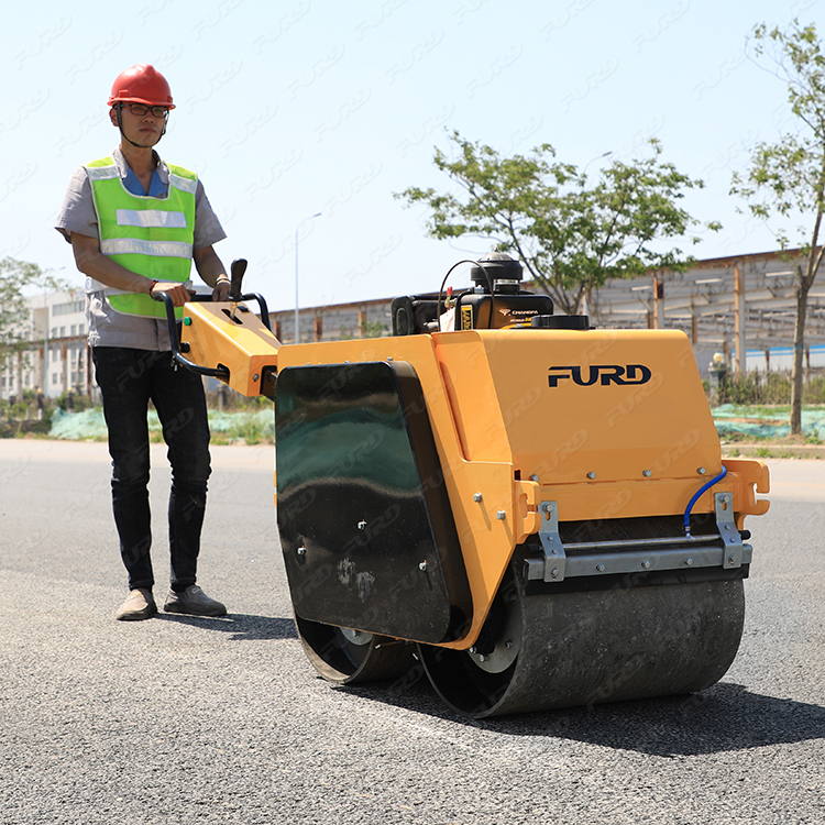 Mini double drum diesel engine road roller machines