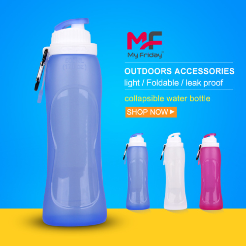 BPA free Kean Portable silicone drinking spray water bottle