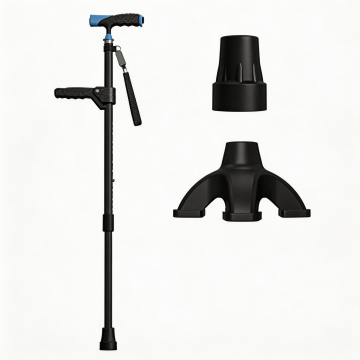 Adjustable Plastic Grip Carbon Fiber Cane for Adults