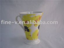 New bone china chocolate mug with full printing, accept customized design