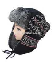 Nation product cheap custom warm and soft beanie hat with earmuff