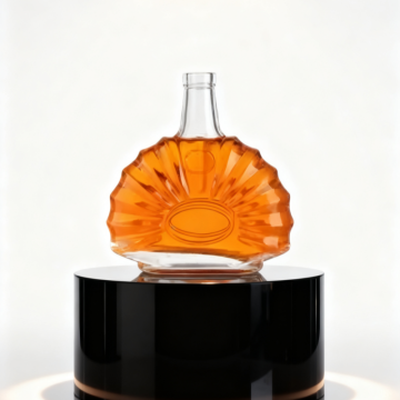 Crystal White Frosted Glass Bottle for Liquor Vodka