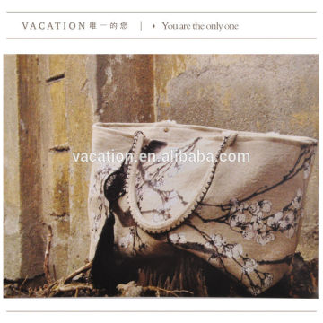 Buy Canvas Vintage handbag lady shopping bag