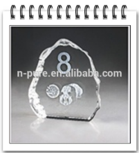 image engrave Crystal iceberg,logo 3d engrave crystal iceberg