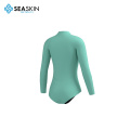 Seaskin özelleştirilmiş 2.5mm neopren uzun kollu desen kadın bikini wetsuit