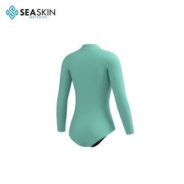 Seaskin disesuaikan 2.5mm neoprene corak lengan panjang wanita bikini wetsuit