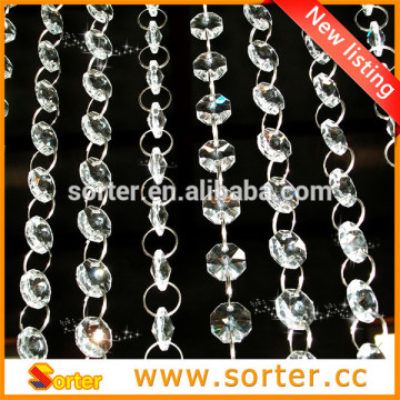 CLEAR WEDDING 14MM CRYSTAL BEAD GARLAND