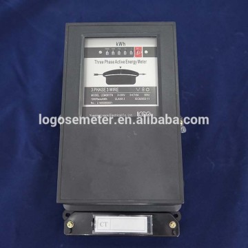 Three Phase mechanical watt hour meter,DT862 ABS plastic cover mechanical energy meter