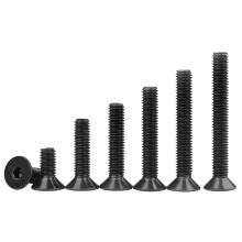 High-Quality DIN 7991 Stainless Steel Hex Socket Countersunk Screws with Phosphate & Oil Finish for Applications in Plastic, Titanium, and Steel