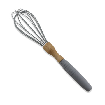 Ustensiles de cuisine en silicone 3PCS avec manche en bois de hêtre