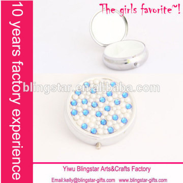 hot selling bling decorative metal pill box