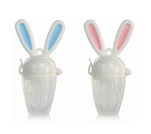 Rabbit Ear Teething Toy Cute Pacifier Silicone Baby Fruit Feeder