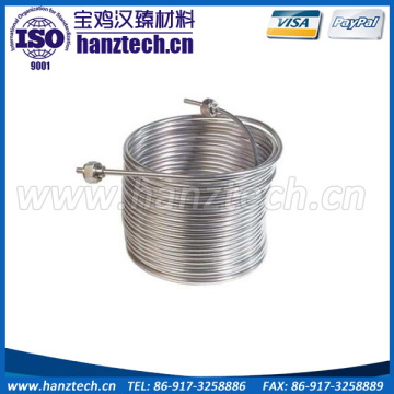 Titanium pipe coil