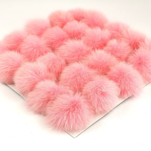 fox fur pom poms ball wholesale fox fur pompon