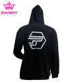 Black embroidered casual hoodies