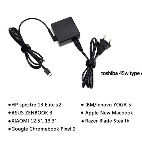 محول USB-C للكمبيوتر المحمول لـ Toshiba 5v3a/9v3a/15v3a/20v2.25a