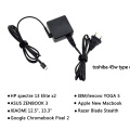 Toshiba 5v3a/9v3a/15v3a/20v2.25a 용 노트북 USB-C 어댑터