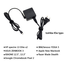 I-adaptha ye-laptop USB-C ye-toshiba 5v3a / 9v3a / 15v3a / 20v2.25a