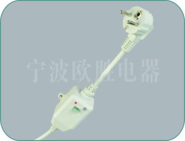 European RCD plug with cord