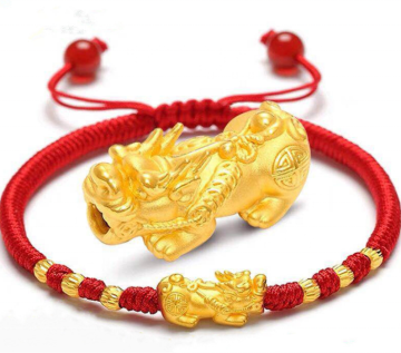 999 Hard Gold Pixiu Bead 24K Pure Gold