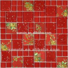 Types tile material glass tile mosaic mural patterns