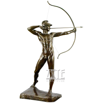 Art life size bronze nude archer sculpture metal archery statue
