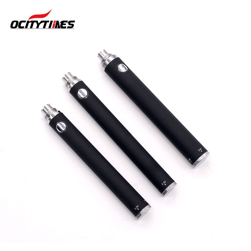 Wholesale rechargeable 510 battery Ocitytimes 1100mAh evod battery with bottom twist voltage