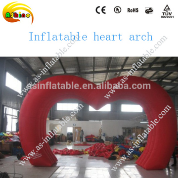 New design inflatable heart arch, decoration wedding arch