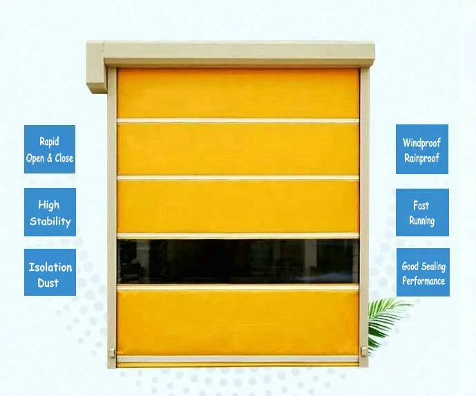 Big Warehouse Used Flexible PVC High Speed Roller Shutter Doors