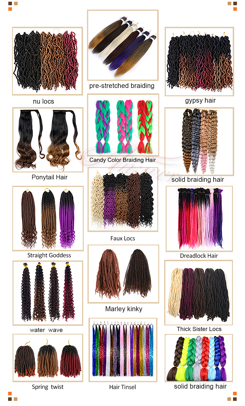 Synthetic French Curl Braiding Hair 150g wavy braiding hair curly braids attachment hair extensions