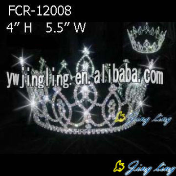 Concurso de rhinestone AB Full Round Crowns