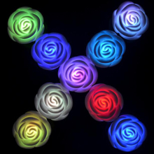 Color changing Flameless rose LED candle light