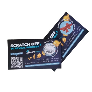 Custom CMYK Printing Scratch Off Cards & Lottery Tickets for Party Games