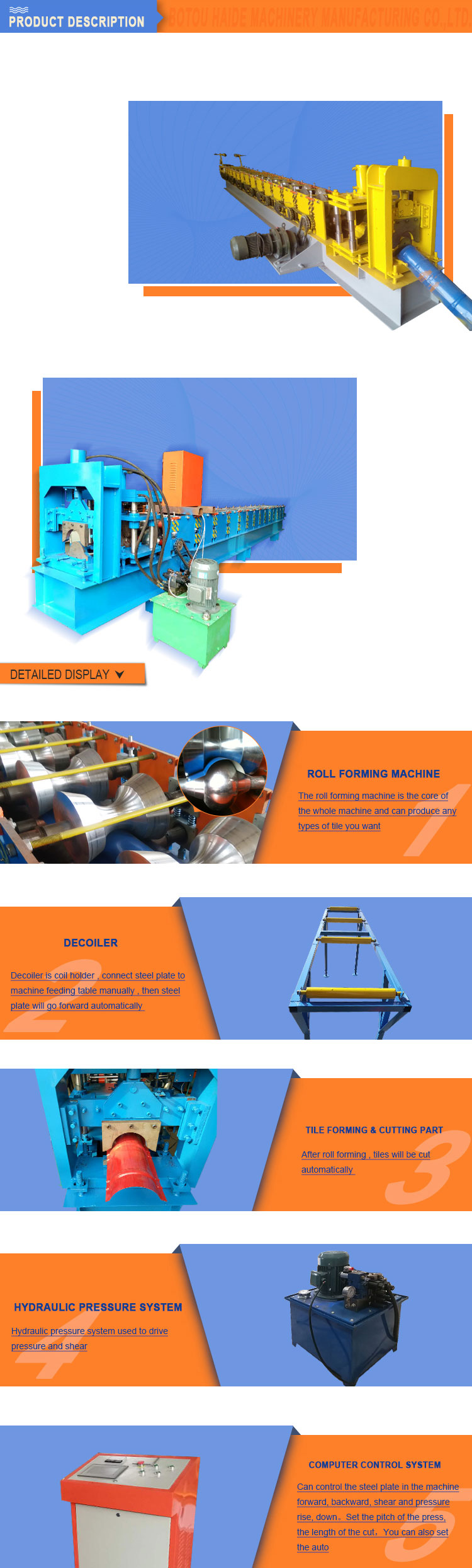 Automatic metal roof ridge  roll forming machine for crest tile