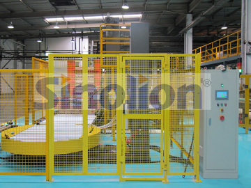 Rotary arm pallet stretch wrapper machine