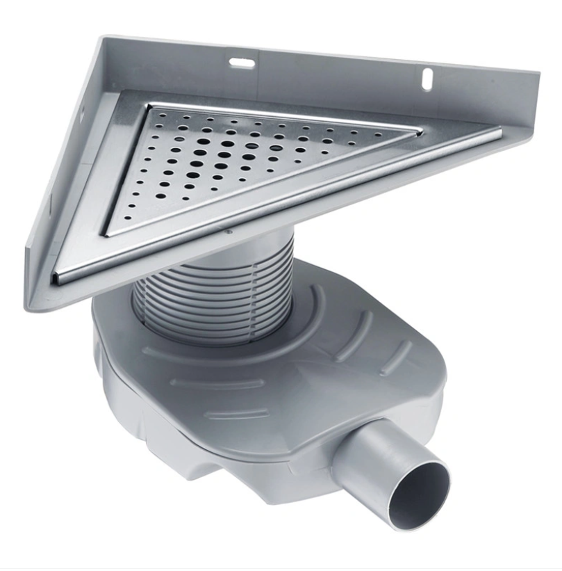 Stainless steel triangular floor drain