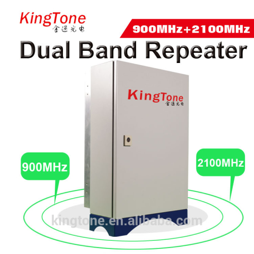 High power GSM & 3G REPEATER DUAL BAND 900 2100MHz signal booster with yagi antenna & cables