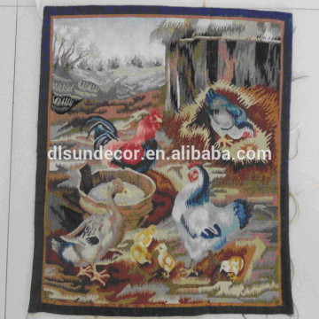 wool and silk hand knotted aubusson tapestry
