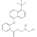 Benzoic acid,2-[[8-(trifluoromethyl)-4-quinolinyl]amino]-, 2,3-dihydroxypropyl ester CAS 23779-99-9