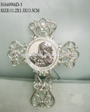 tin religious cross ornaments,tin alloy souvenirs figurines