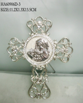 tin religious cross ornaments,tin alloy souvenirs figurines